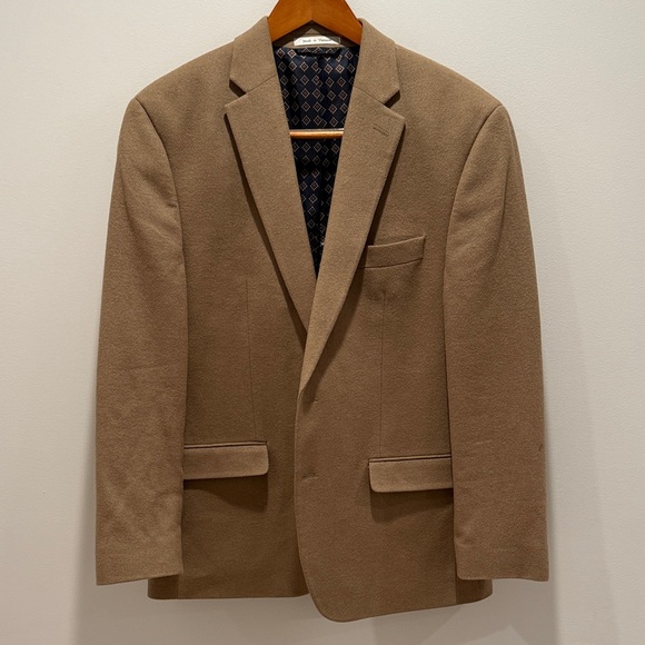 Lauren Ralph Lauren Men’s Tan Wool Silk Cashmere Blazer Sport Coat Size 42R - Picture 6 of 14